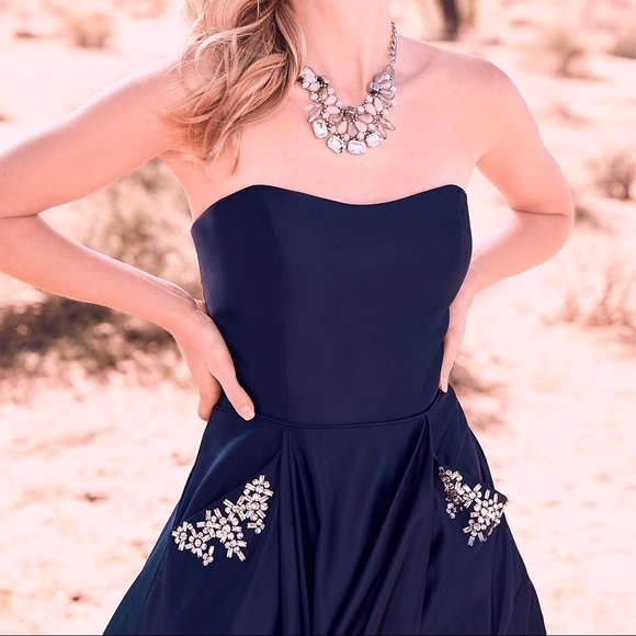 Blondie Nites - Strapless Satin Ball Gown - Picture 2 of 4